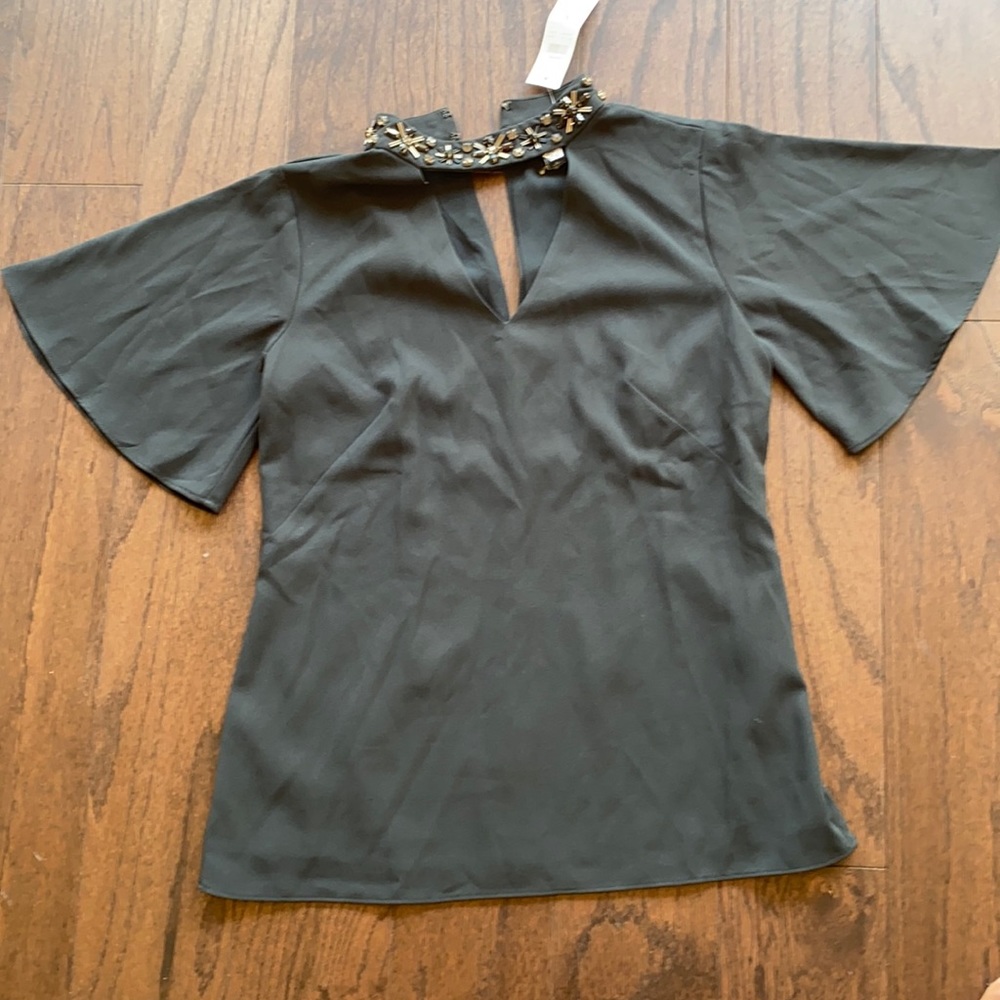 Ann Taylor forest green blouse